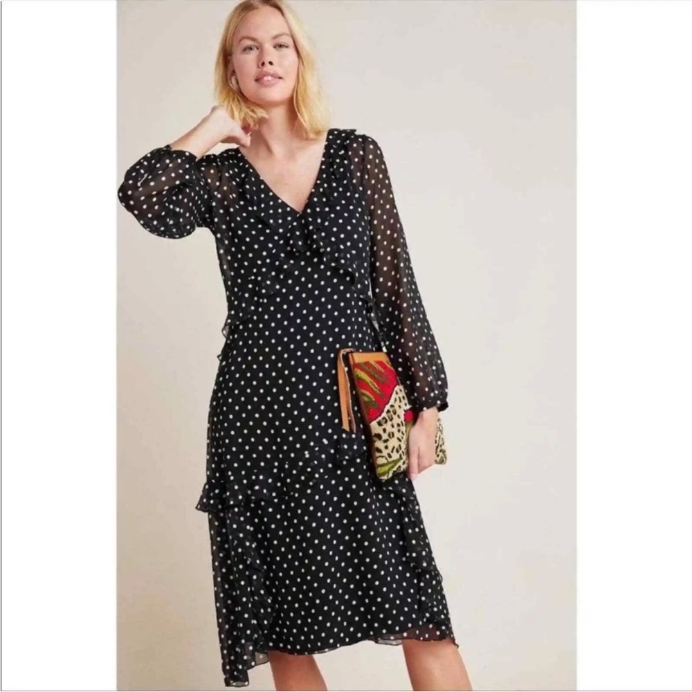 Maeve by Anthropologie polka dots midi dress. New.